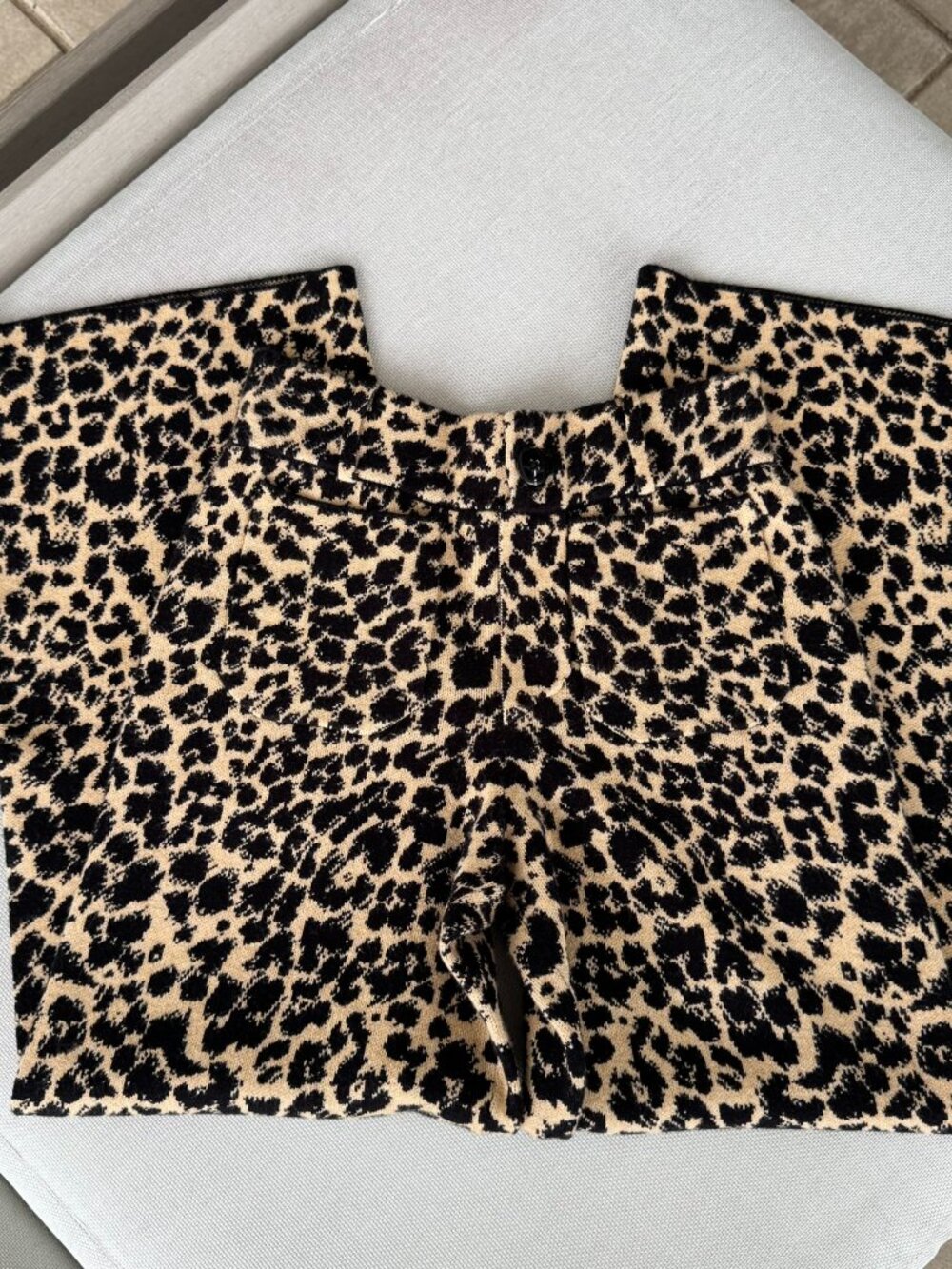 NWT Anthropologie The Colette Sweater Knit Wide-Leg Pants Cheetah XXS